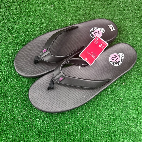 Nike Bella Kai Thong Sandal Womens 12 Black Synthetic Comfort Slip On A03622 001 - Picture 1 of 16